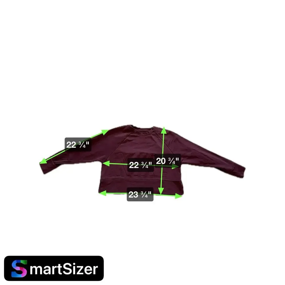 Nike DRI-Fit Top Versa Crew Sweatshirt‎ Raglan Long Sleeves Maroon Womens Size M